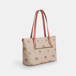 Gallery Tote Bag In Signature Canvas With Floral Print